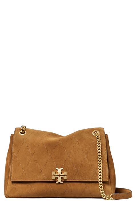 Charlie Quilted Suede Shoulder Bag