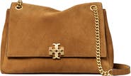Tory Burch Charlie Quilted Suede Shoulder Bag