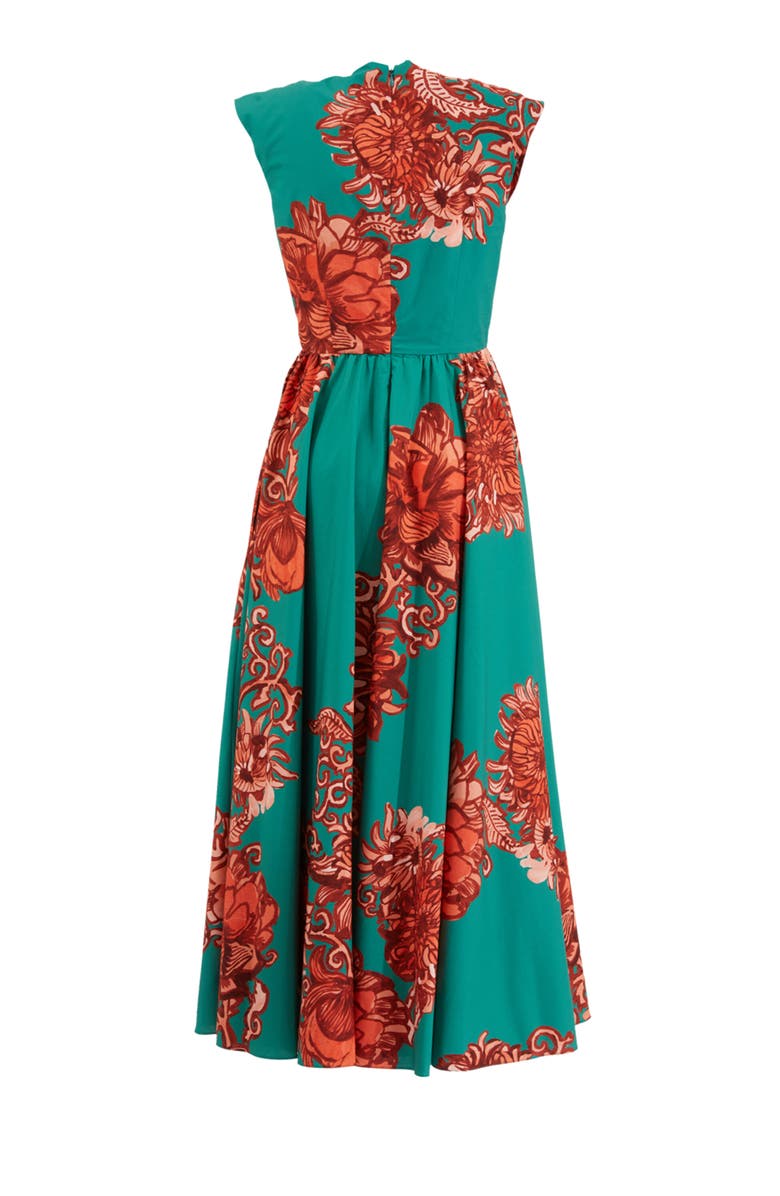 La DoubleJ Keyhole Dress Anemone Ghirlanda Green, Alternate, color,