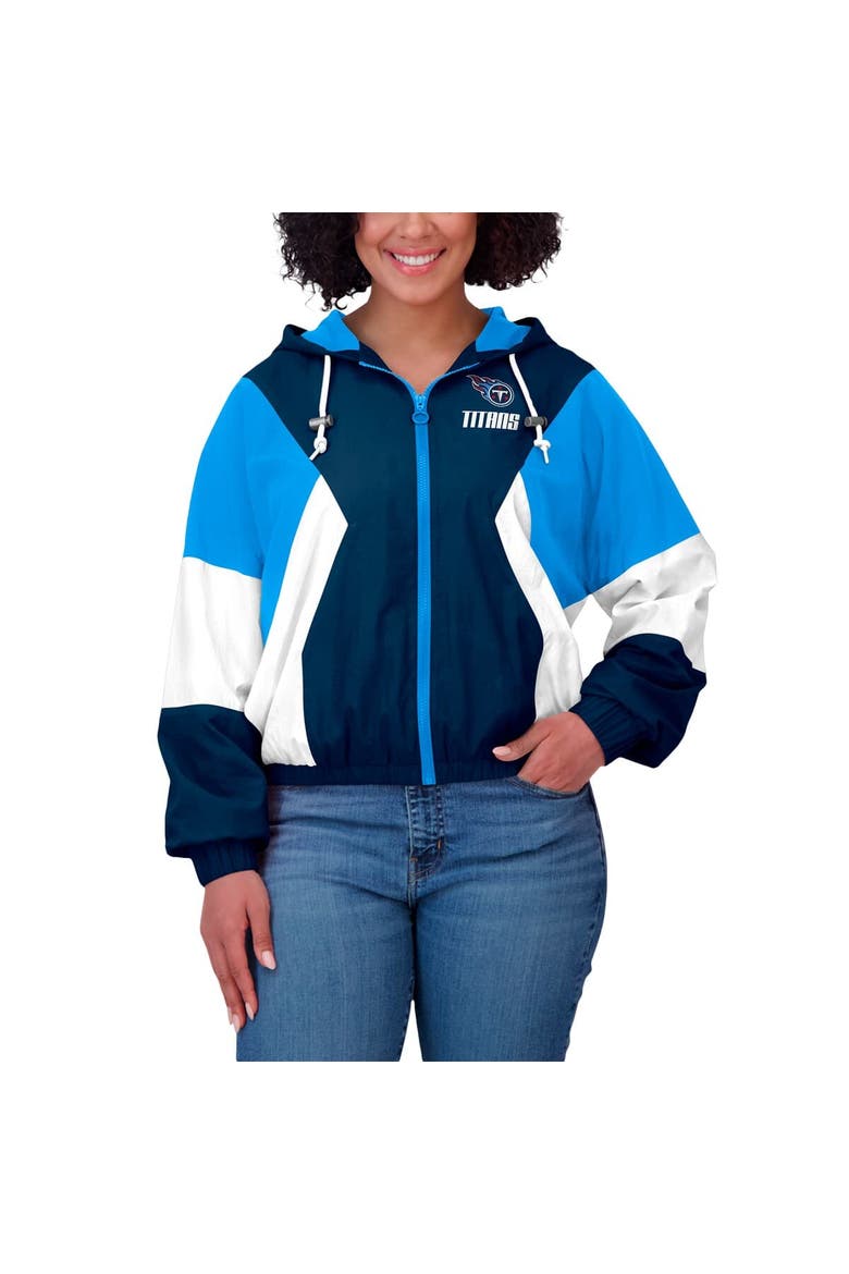 Women's WEAR by Erin Andrews  Light Blue Tennessee Titans Color Block Full-Zip Windbreaker Jacket, Alternate, color, Light Blue