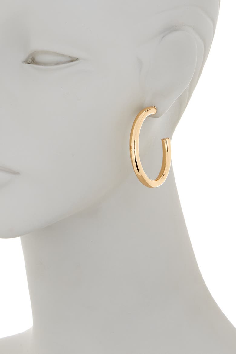 Tube Hoop Earrings, Alternate, color, GOLD