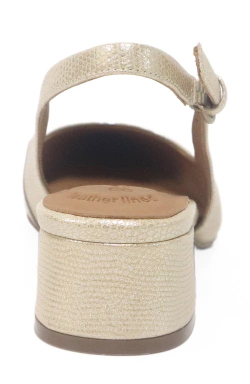 Gentle Souls Georgia Slingback Pointed Toe Pump In Gold