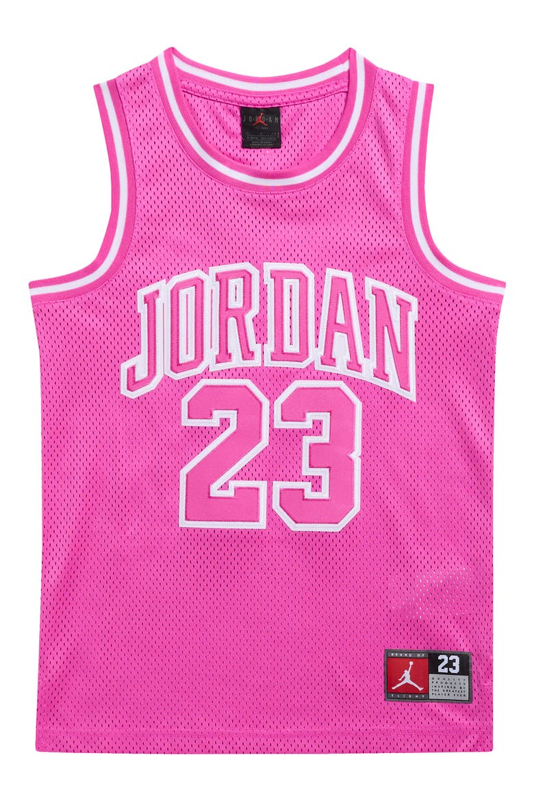 Kids' Jordan 23 Jersey, Main, color, FIRE PINK