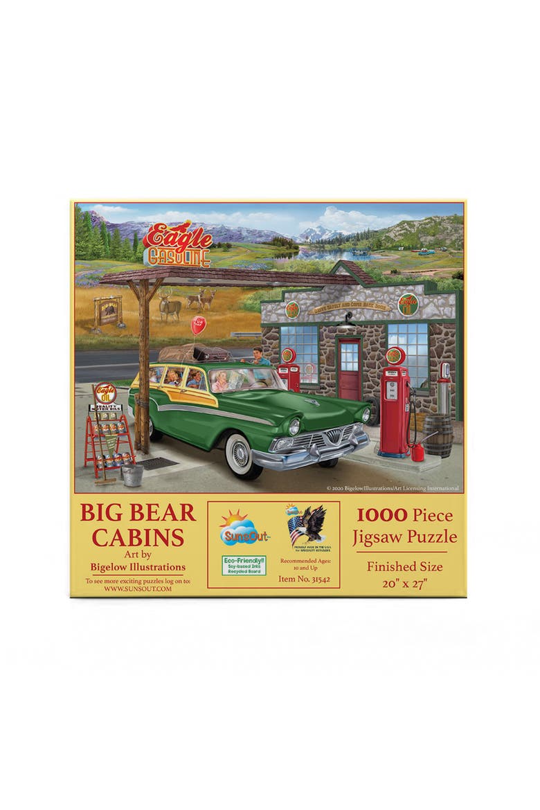 Big Bear Cabins 1000 piece Jigsaw Puzzle for Adults, Alternate, color, Multicolor