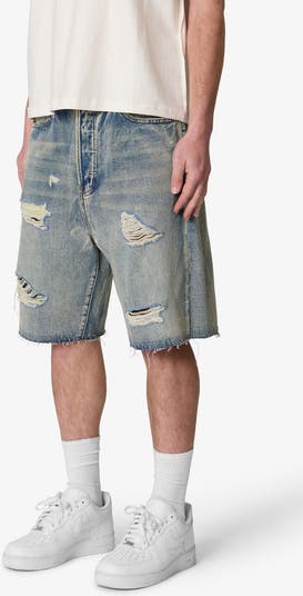 Ripped Baggy Denim Shorts