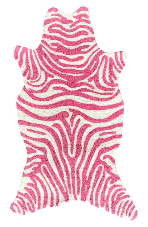Mini Zebra Pink Indoor Rug