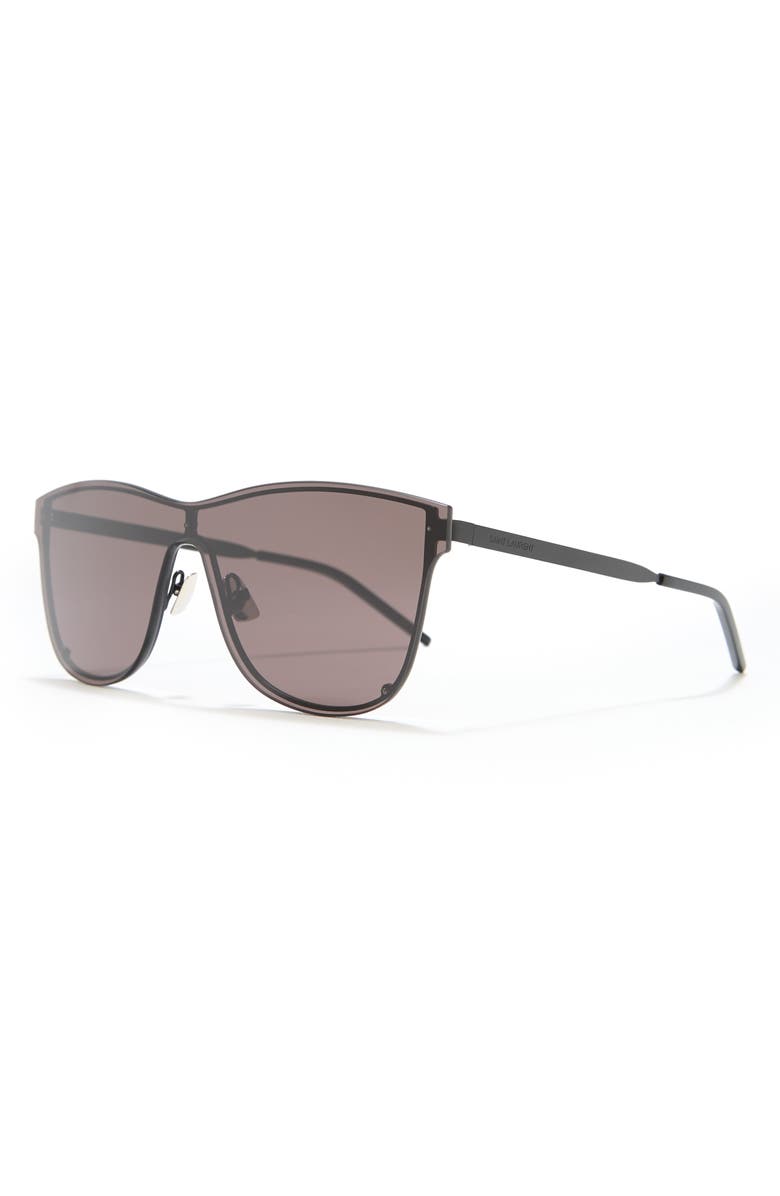 Saint Laurent 99mm Shield Wrap Sunglasses, Alternate, color, 