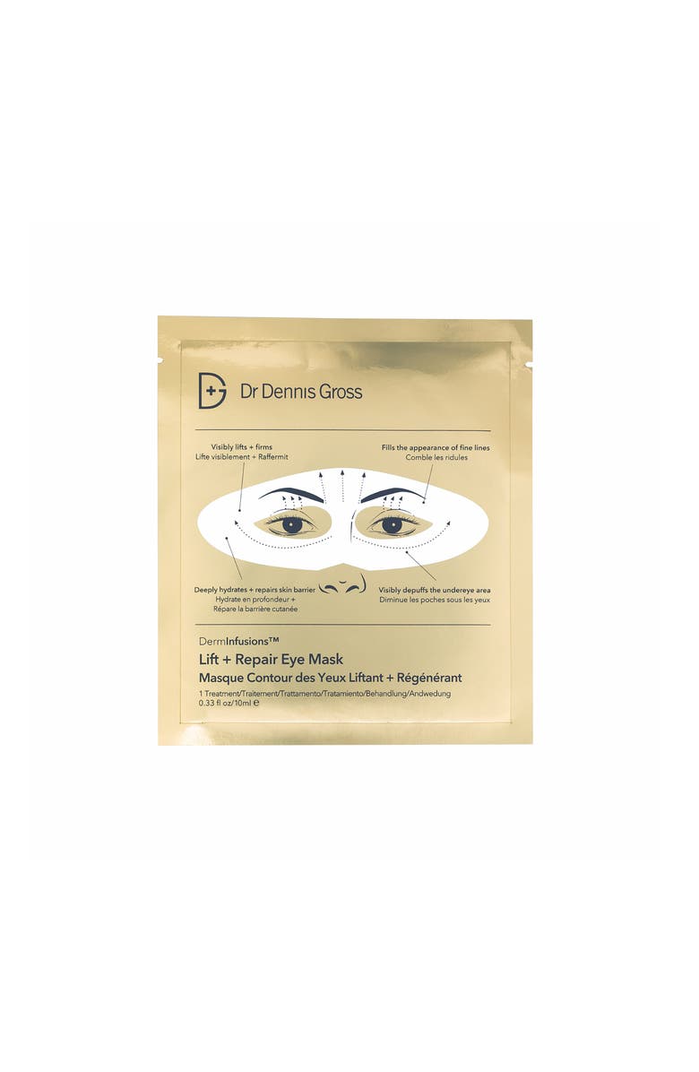 Dr. Dennis Gross Skincare DermInfusions Lift + Repair Eye Mask, Main, color, 