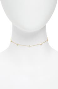 Argento Vivo Sterling Silver Argento Vivo Pavé Star Choker Necklace