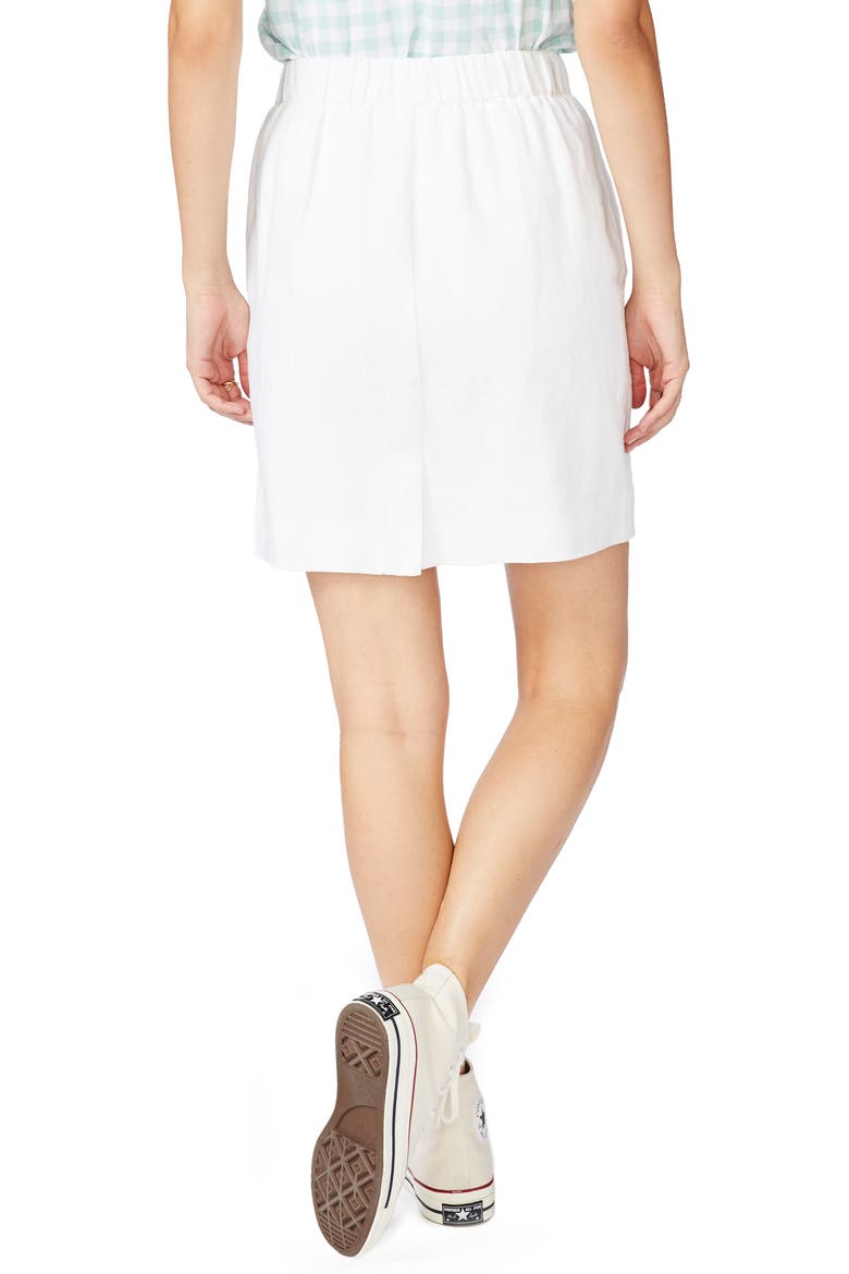 Linen Pencil Skirt, Alternate, color, ULTRA WHITE