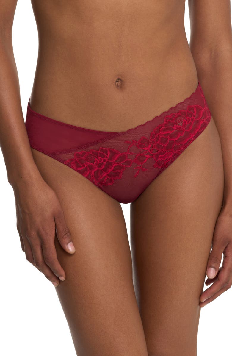 Natori Flora Bikini, Main, color, Dk Red/ Bonfire