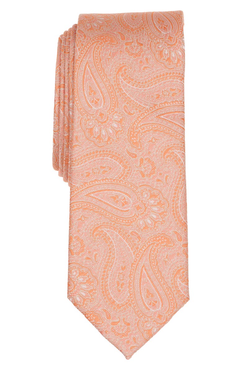 Original Penguin Hake Paisley Tie, Main, color, Orange