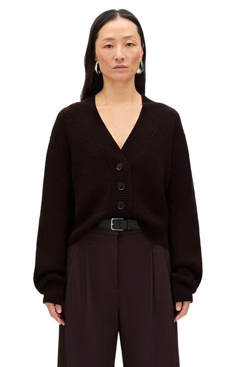 Rib Cropped Cardigan