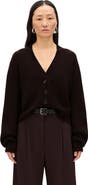 Another Tomorrow Rib Cropped Cardigan