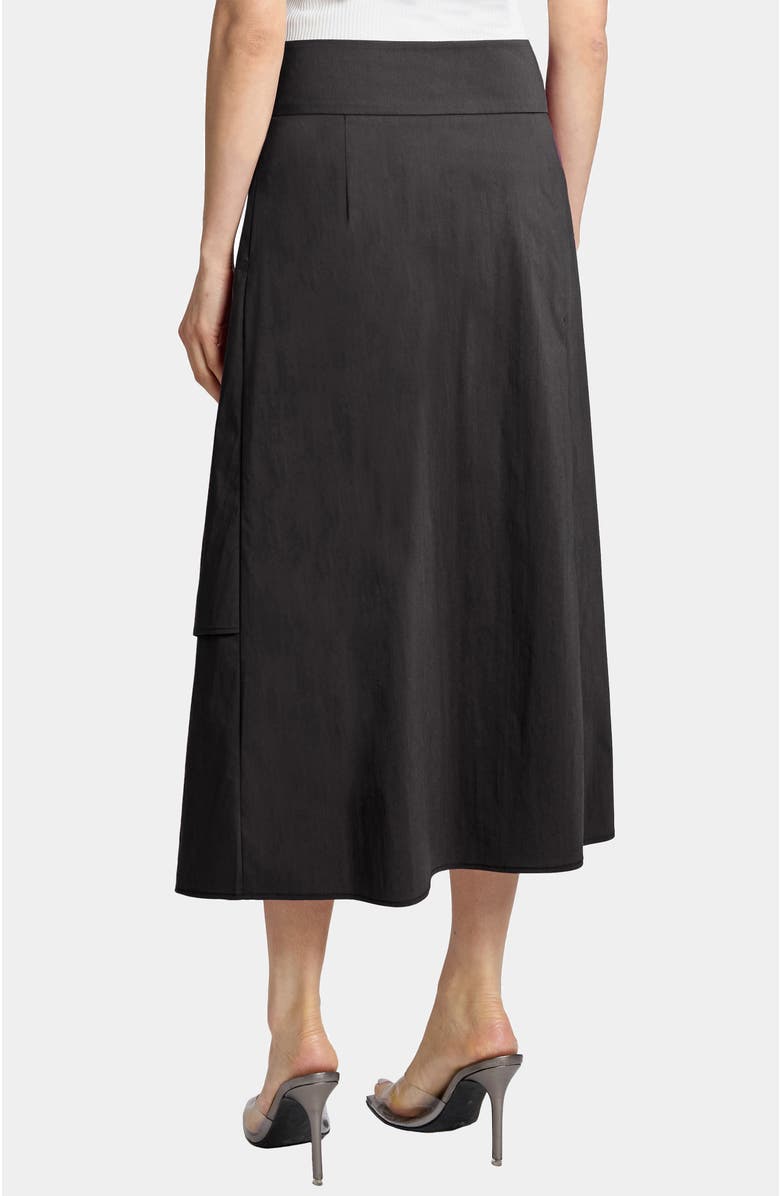 Santorelli DEB Multi-Panel Asymmetric Midi Skirt in Stretch Cotton Blend, Alternate, color, 