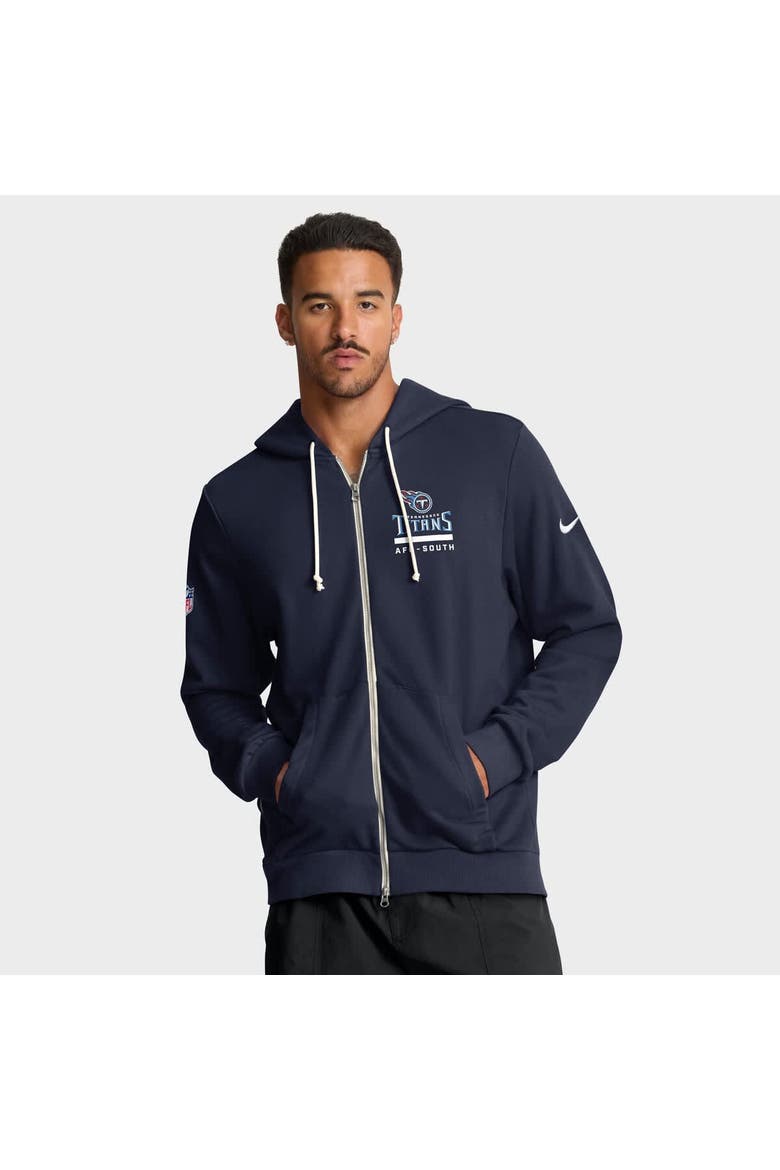 Men's Nike Navy Tennessee Titans Sideline Utility Player Performance Full-Zip Hoodie, Alternate, color, Navy