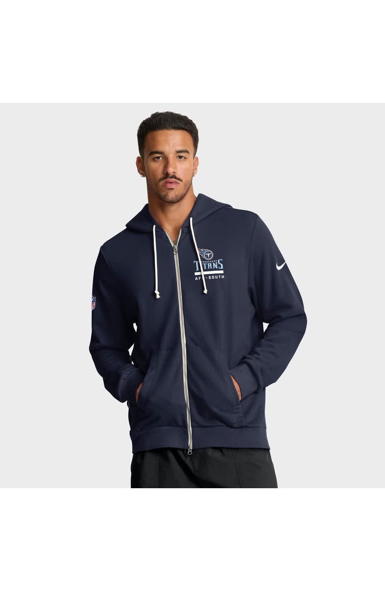 Nike Men's Nike Navy Tennessee Titans Sideline Utility Player Performance Full-Zip Hoodie, Alternate, color, Navy