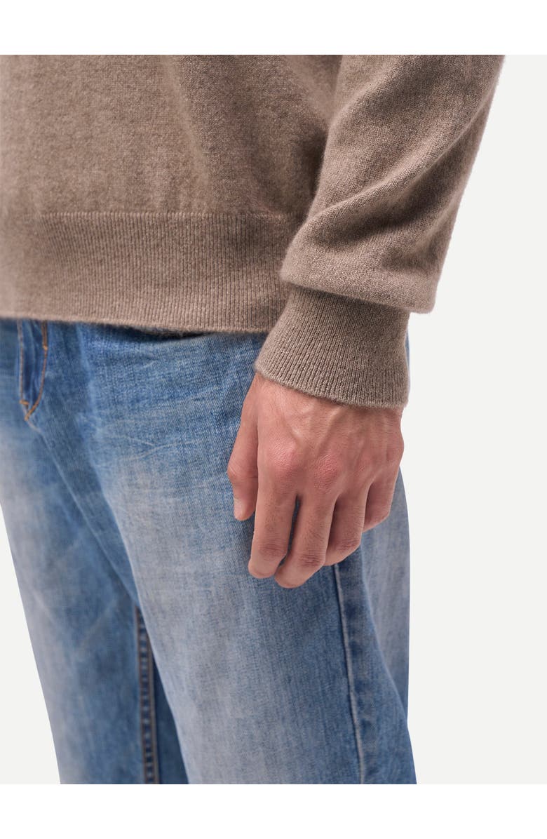 Gobi Cashmere Timeless V-Neck Cashmere Sweater, Alternate, color, Taupe