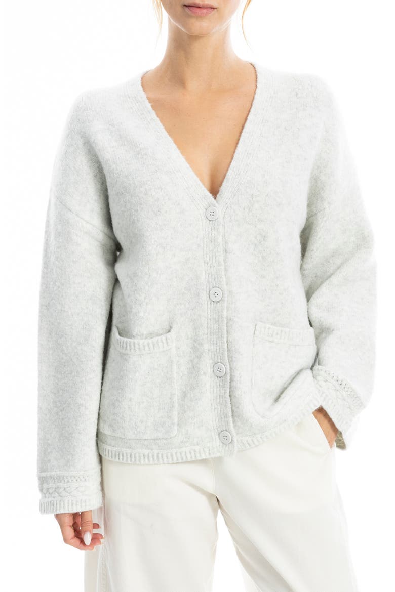 V-Neck Cardigan, Main, color, HEATHER CLOUD