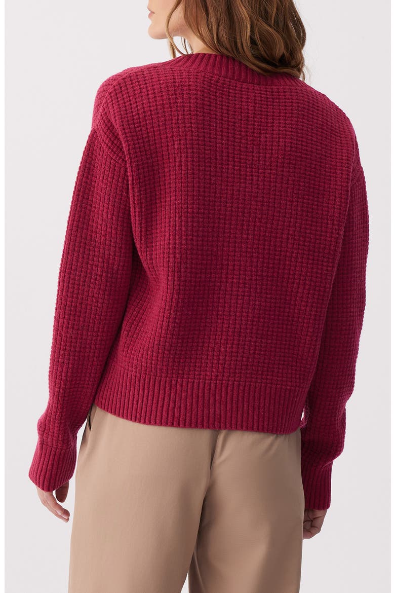 Verdun V-Neck Sweater, Alternate, color, GARNET HEATHER