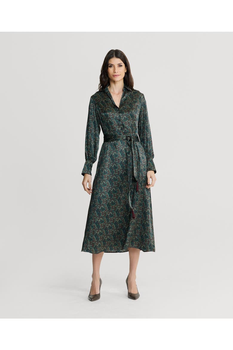 Hawthorn Shirt Dress, Alternate, color, Burgundy/Green
