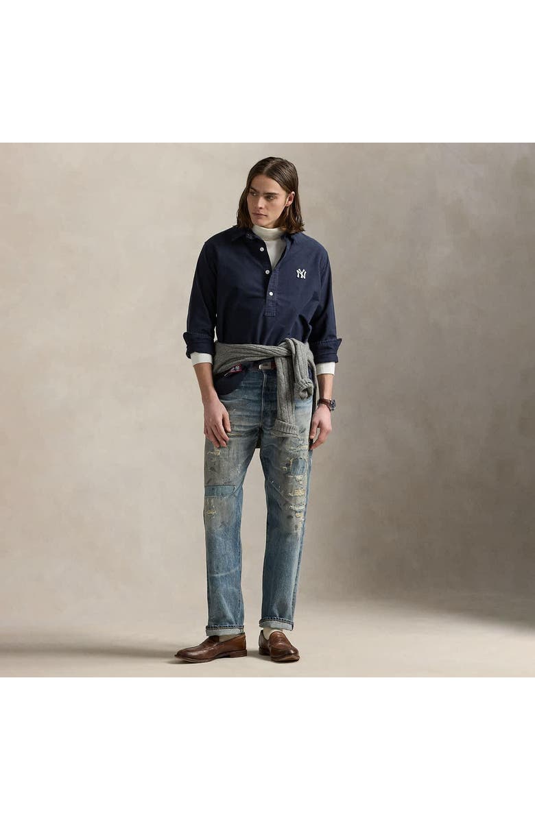 Polo Ralph Lauren Navy Yankees  Oxford Shirt, Alternate, color, 