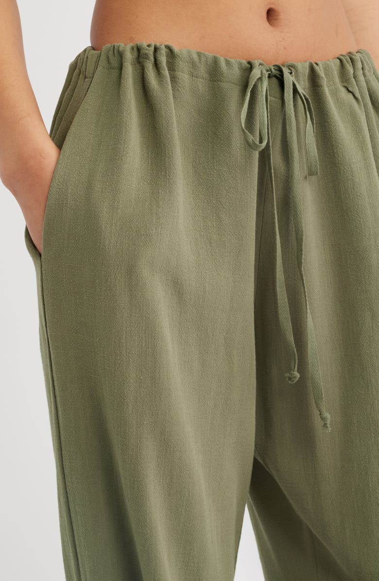 Bella Venice Bridget Woven Balloon Pants, Alternate, color, Army Green