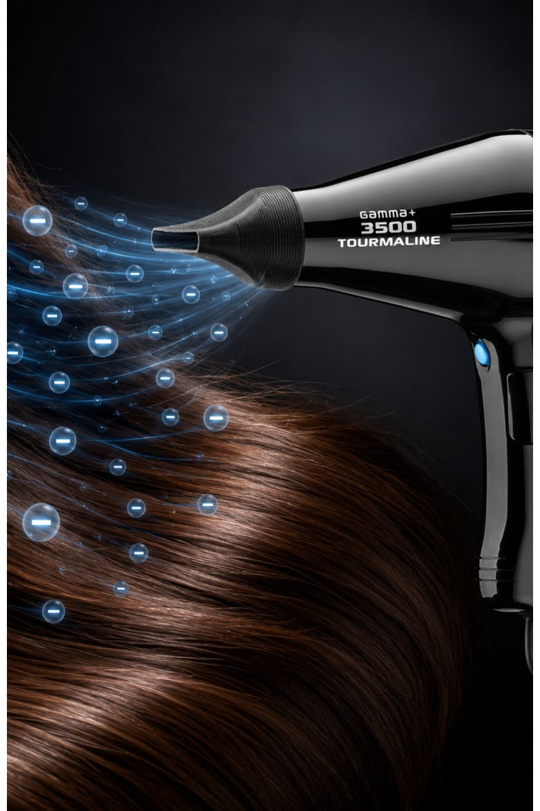 3500 Professional Tourmaline Hair Dryer, Alternate, color, Black