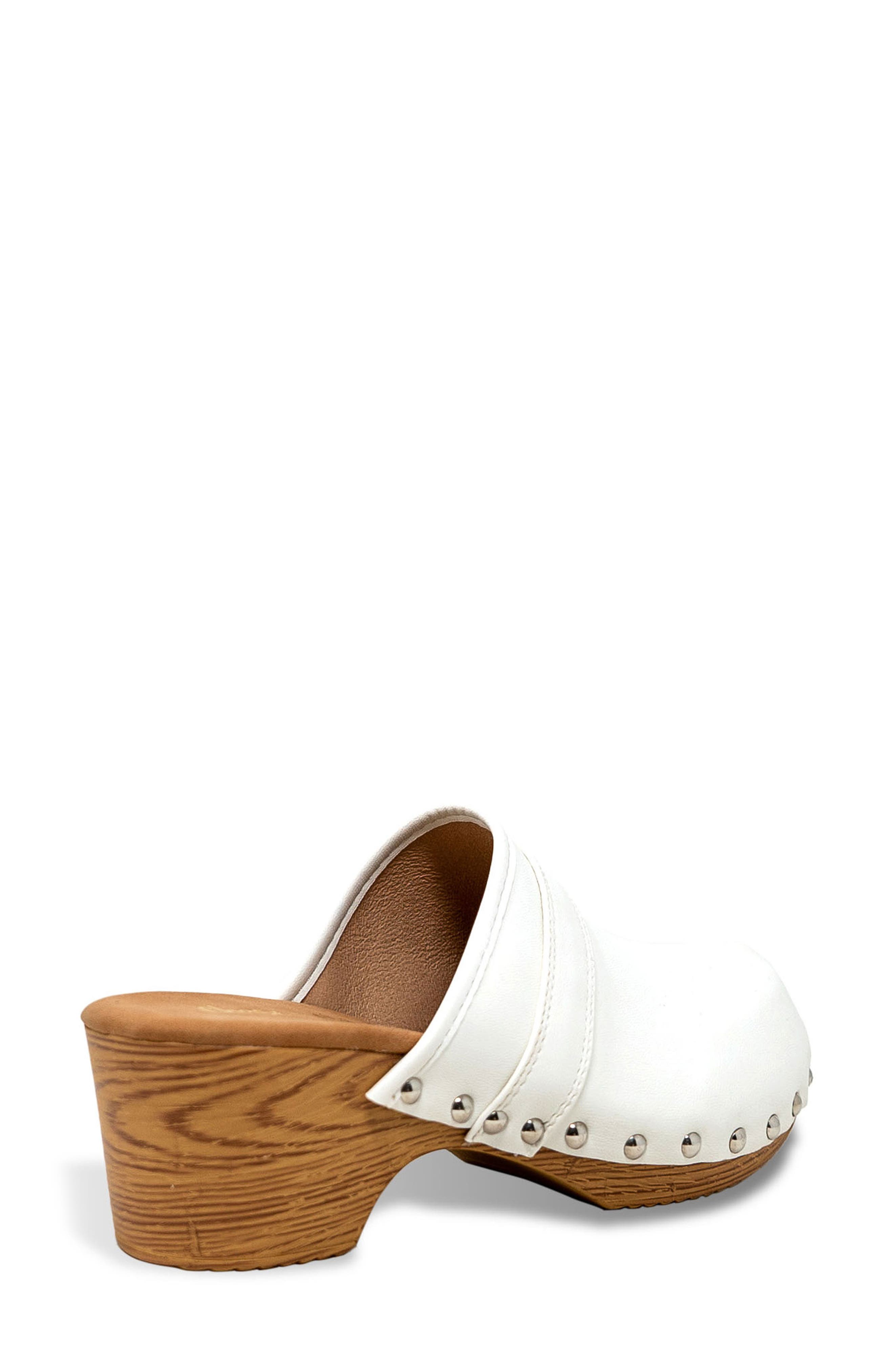 Mignon Clog, Alternate, color, WHITE PU