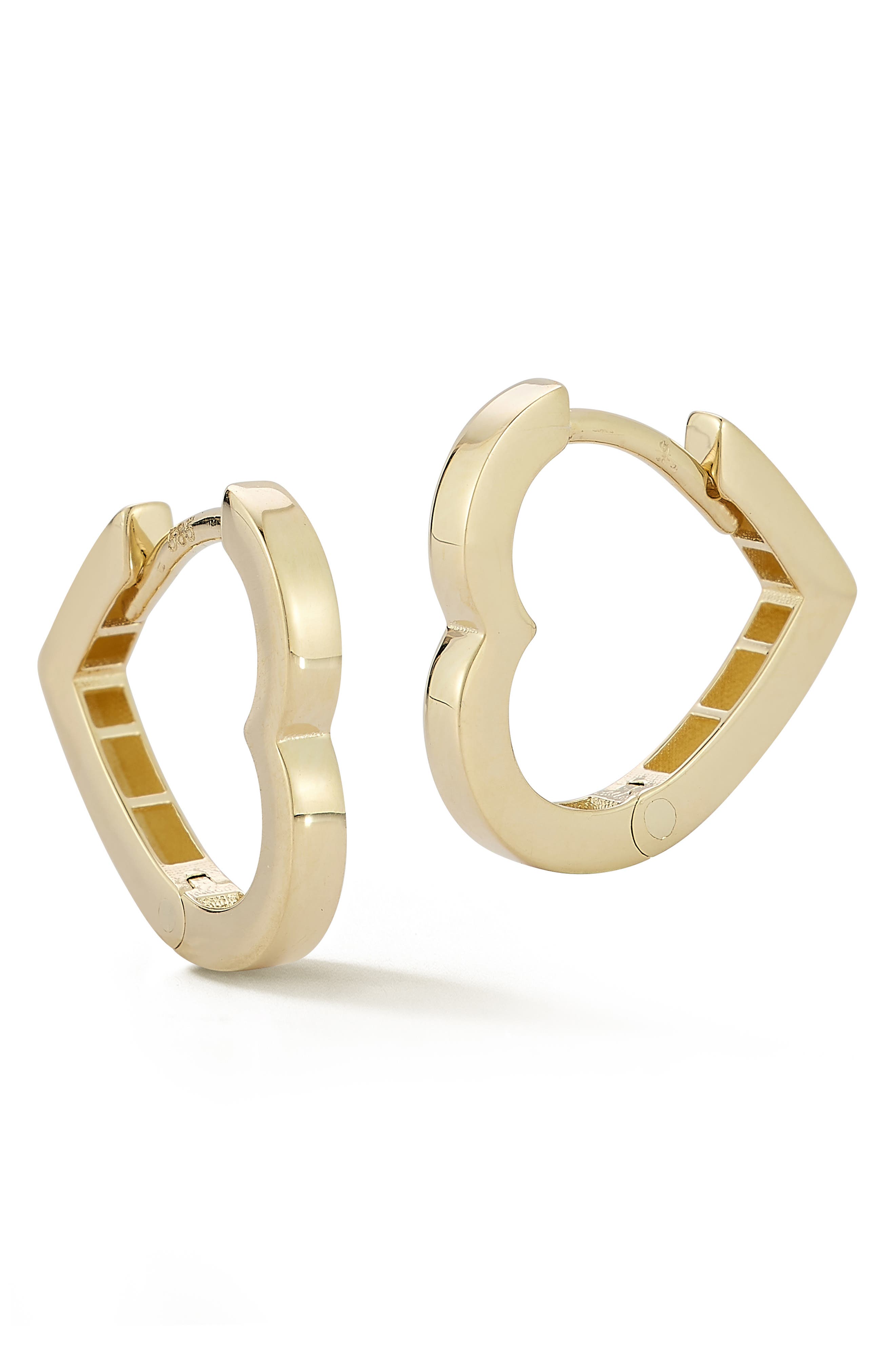 Ember Fine Jewelry Heart Huggie Hoop Earrings