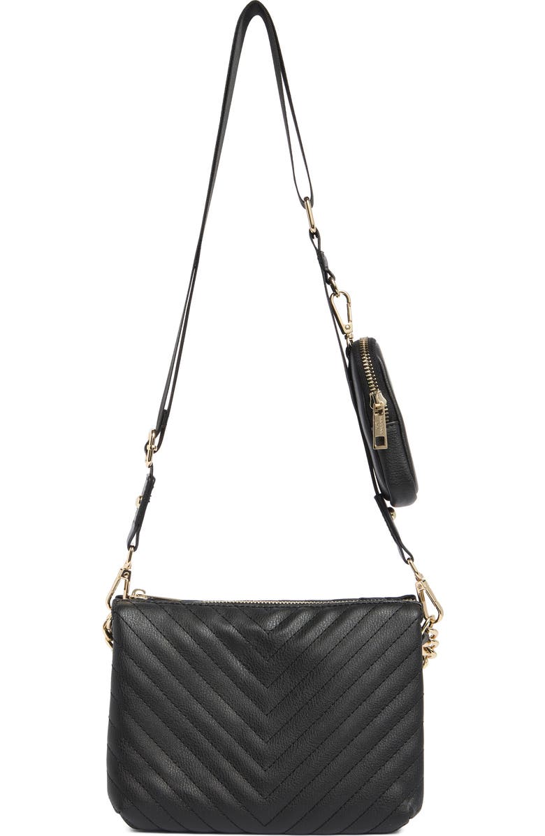 Madden Girl Chevron Quilted Crossbody Bag, Main, color,