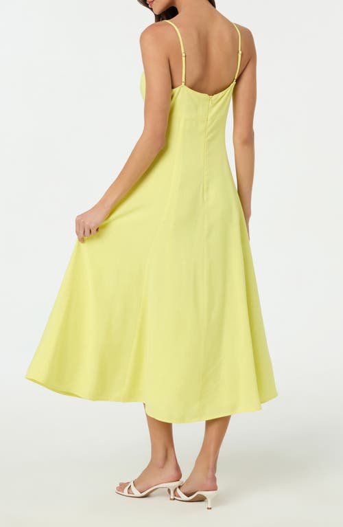 Astr The Label Linen Blend Midi Dress