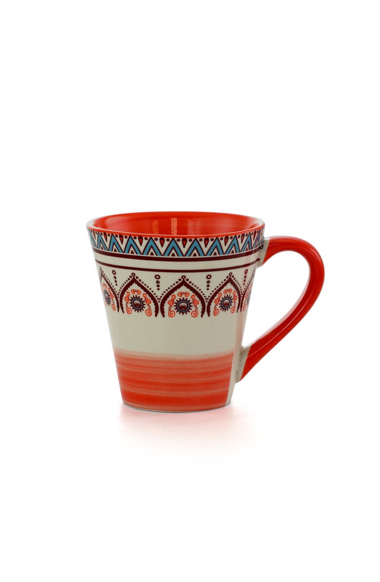 Elama Zen Rust Mozaik 16 Piece Dinnerware Set, Alternate, color, Orange