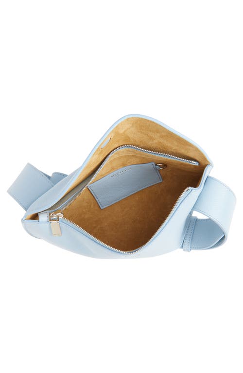 Alexander Mcqueen Sling Leather Crossbody Bag In Shirting Blue/silver