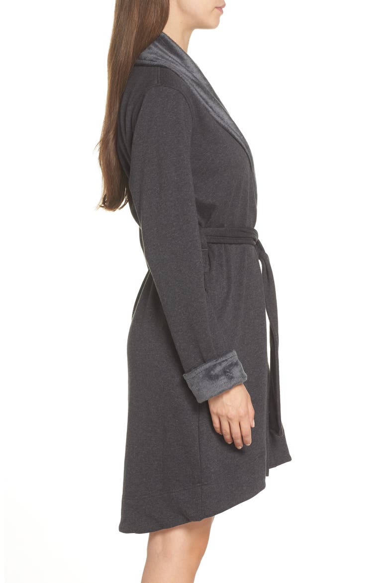 Blanche II Short Robe, Alternate, color, BLACK BEAR HEATHER