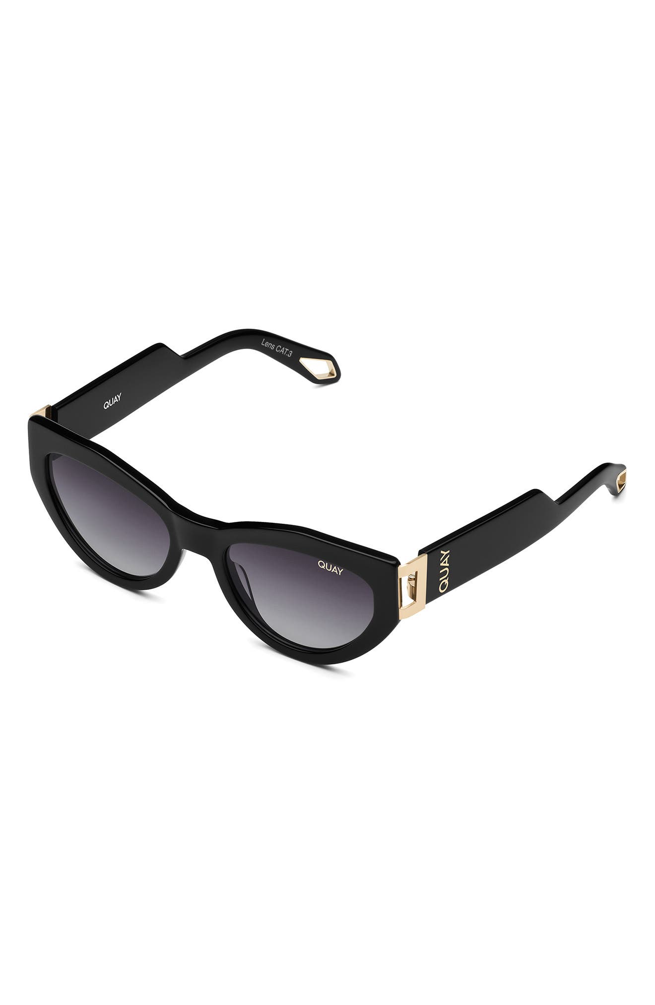 QUAY Mad Cute 50mm Polarized Cat Eye Sunglasses (Women) | Nordstromrack