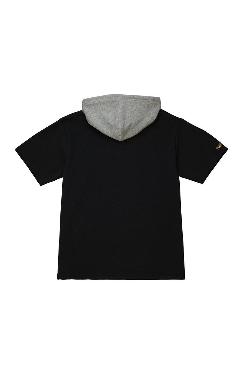 Men's Mitchell & Ness Black Las Vegas Raiders Postgame Short Sleeve Hoodie, Alternate, color, Black