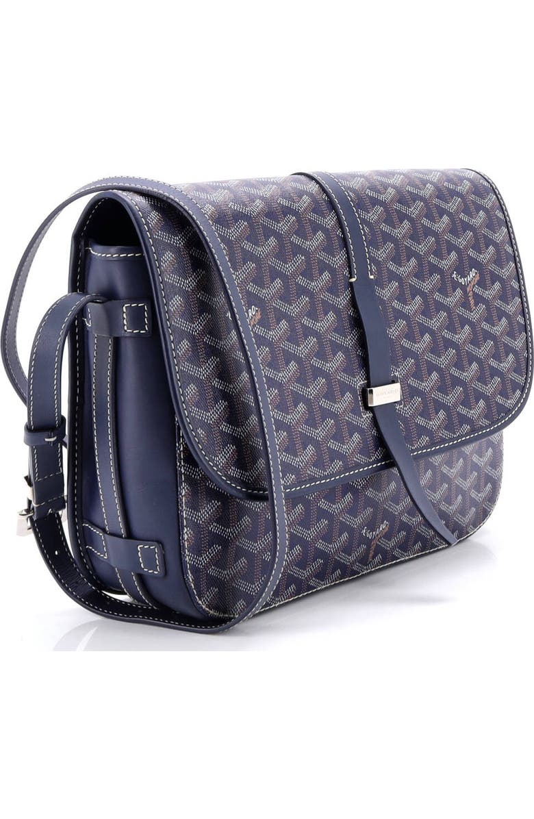Pre-Owned Goyard Belvedere II Messenger Bag Coated Canvas MM, Alternate, color, Blue