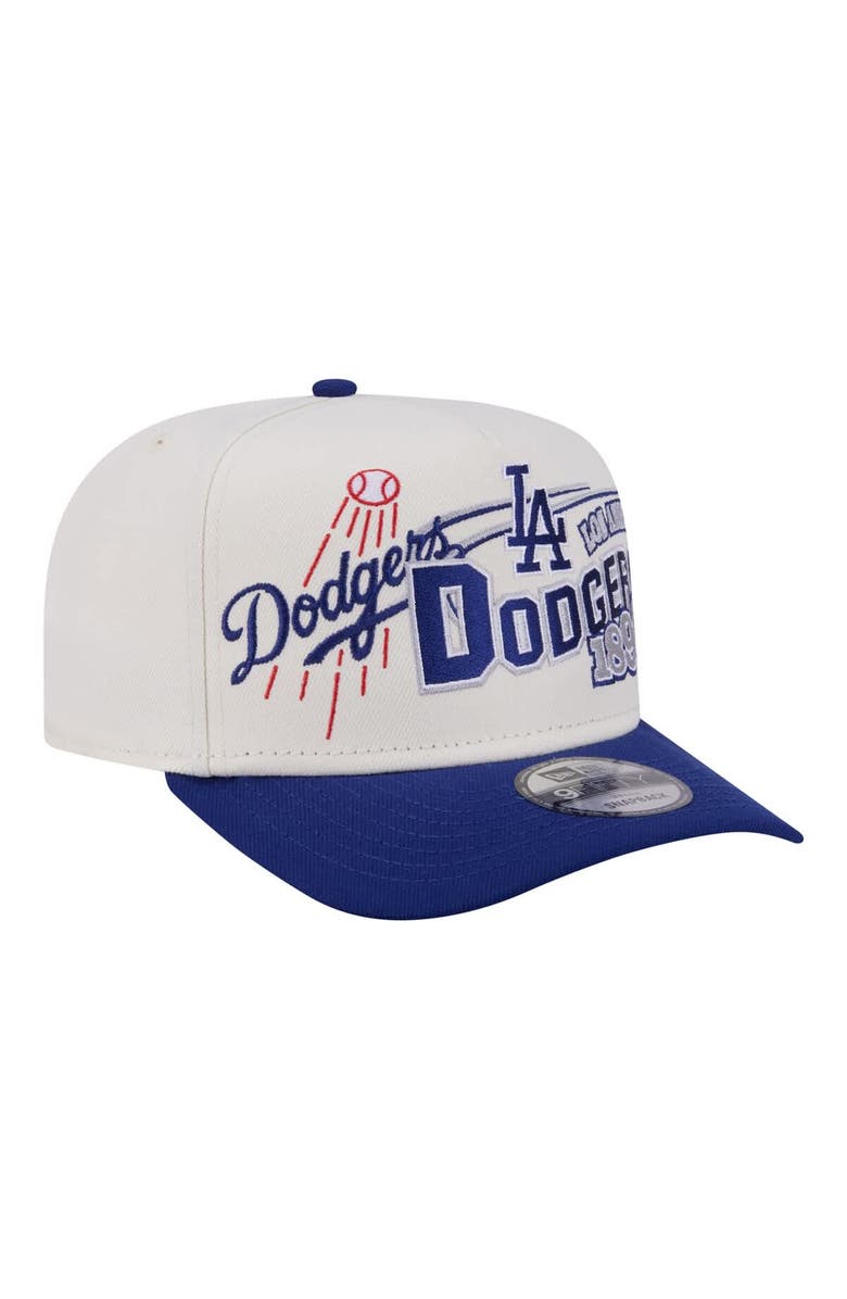 New Era Men's New Era Cream/Royal Los Angeles Dodgers Classic A-Frame 9FIFTY Snapback Hat, Main, color, Cream