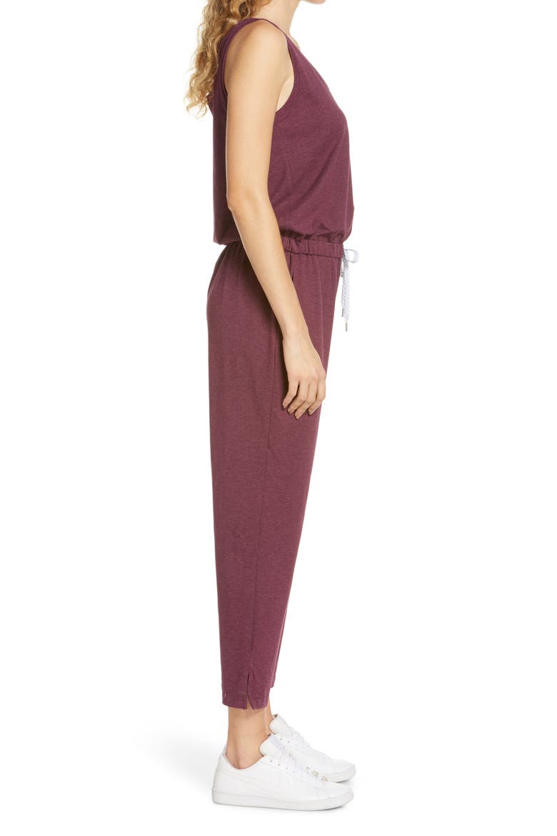 Gwen Sleeveless Knit Romper, Alternate, color, PURPLE CLARET HEATHER