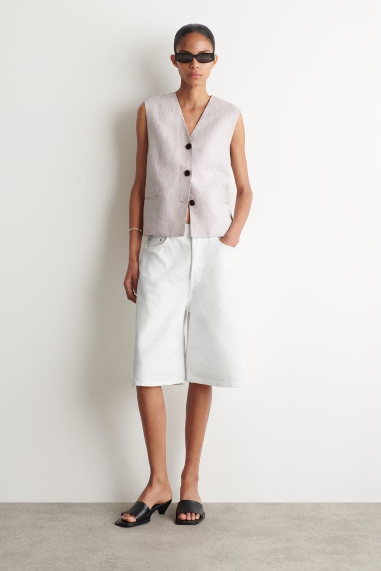 Linen Vest, Alternate, color, LIGHT PINK