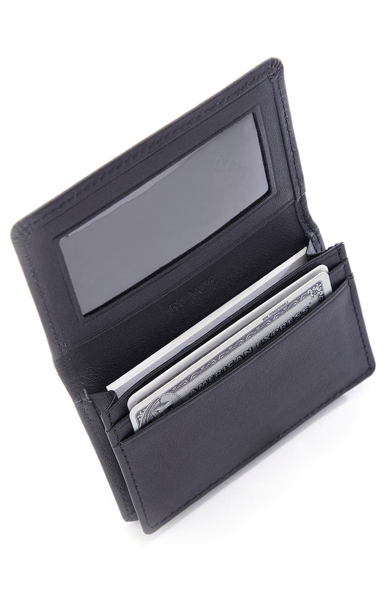 ROYCE New York Leather Card Case, Alternate, color, Black