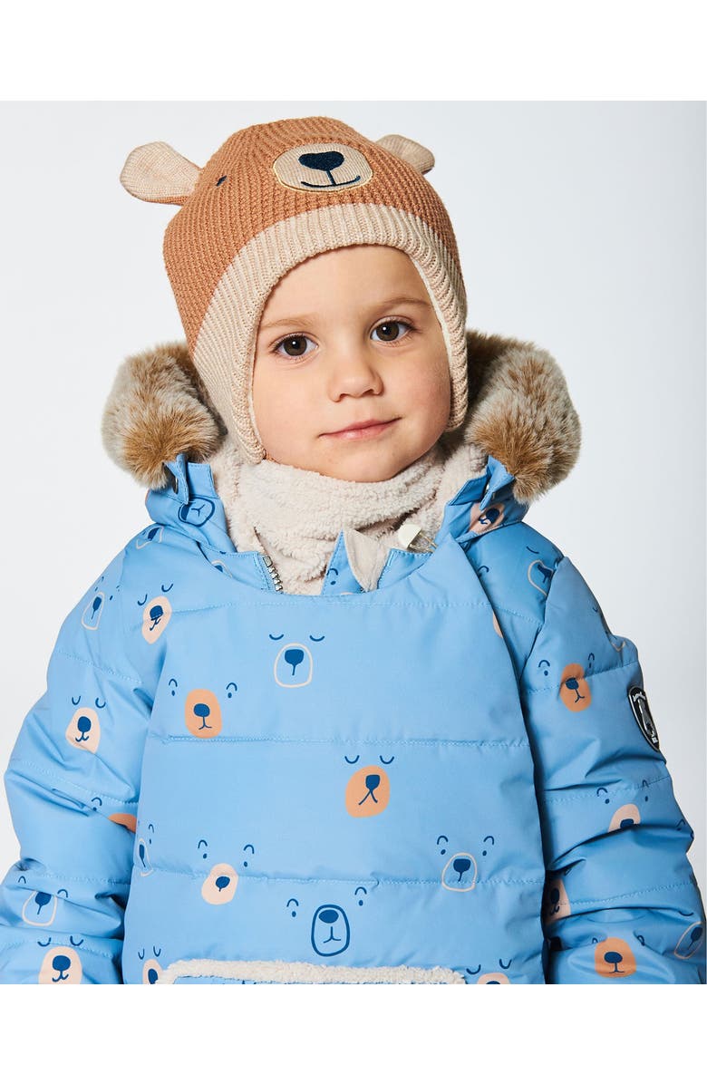 Deux par Deux Baby Unisex Peruvian Knit Hat Gold Brown, Alternate, color, 