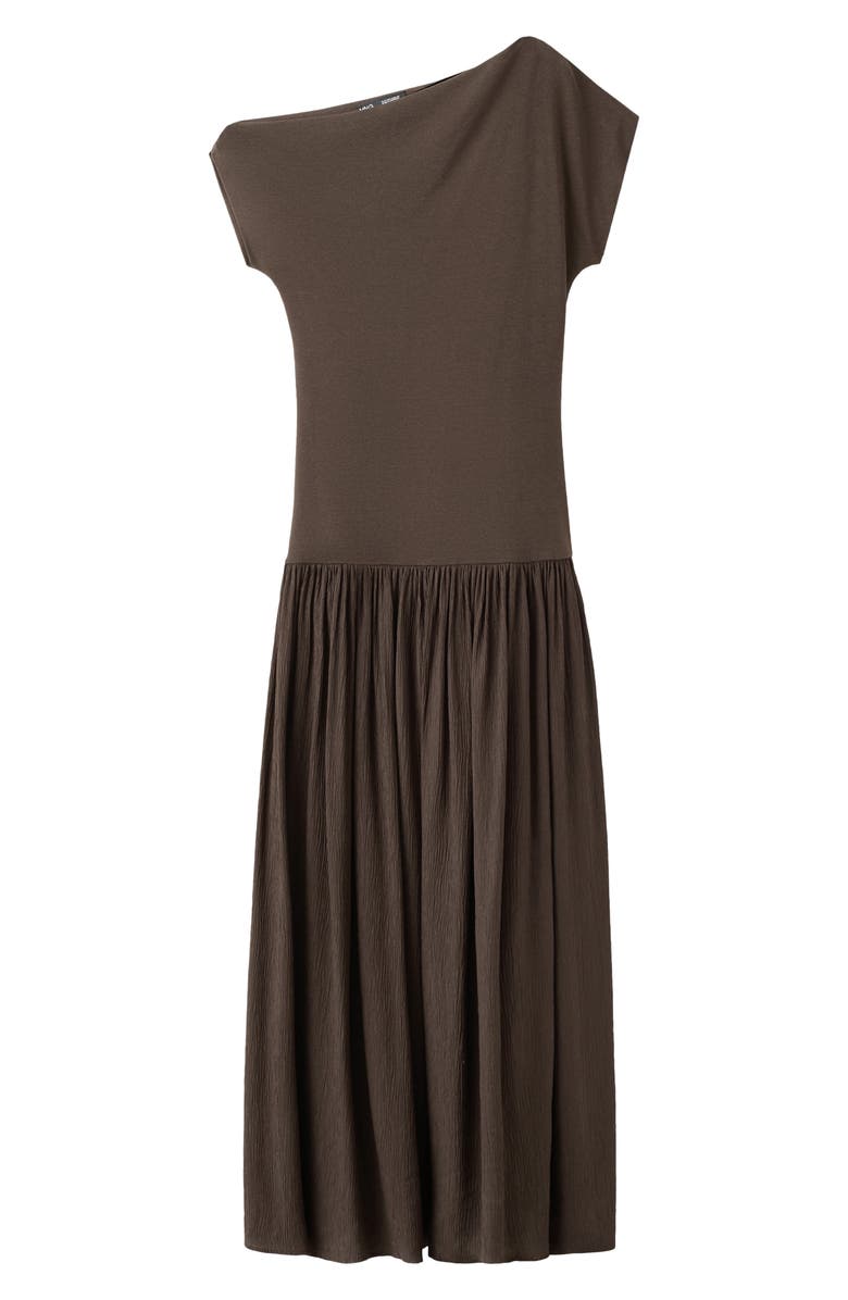 MANGO One-Shoulder Flared Maxi Dress, Main, color, 