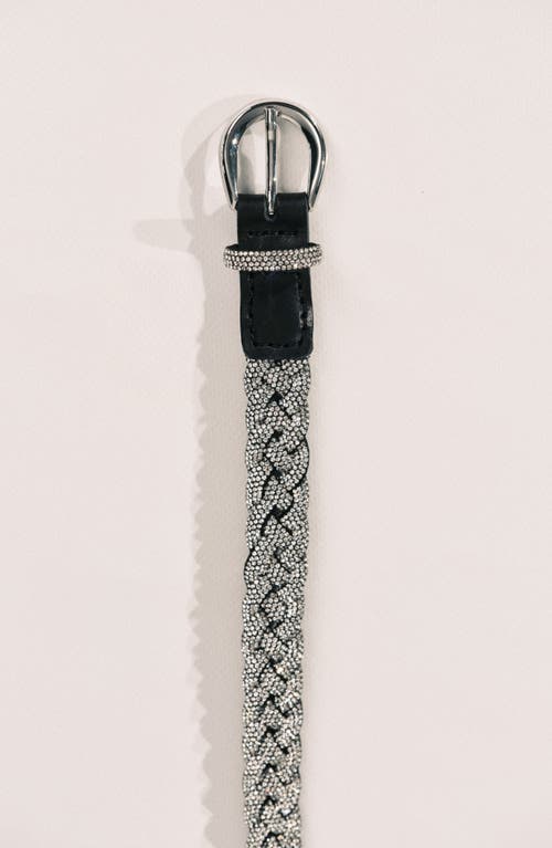 Dehanche Déhanche Priscilla Crystal-embellished Leather Belt In Silver