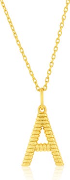SIMONA Croissant Initial Pendant Necklace