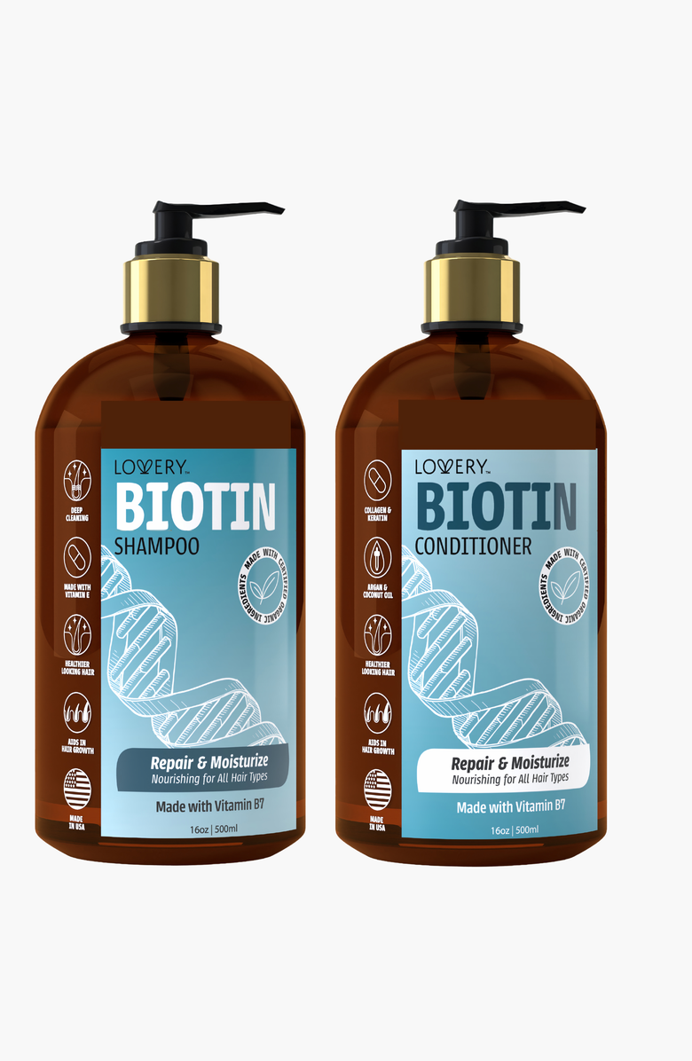 Lovery Biotin Shampoo and Conditioner Gift Set, Main, color, 