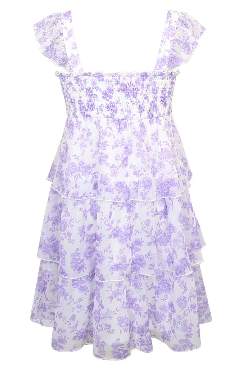 Zunie Kids' Sleeveless Chiffon Dress, Alternate, color, Lilac/ White