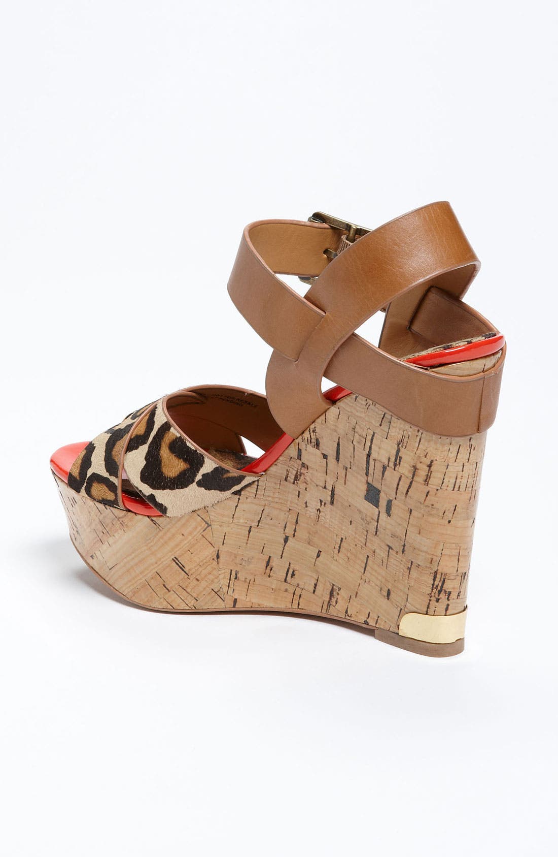 'Sasha' Wedge Sandal, Alternate, color, NEW NUDE LEOPARD BRAHMA