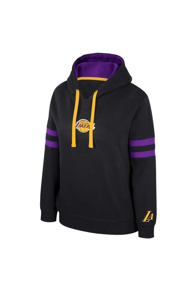 Women's Stadium Essentials Black Los Angeles Lakers Road Game Pullover Hoodie, Alternate, color, Black